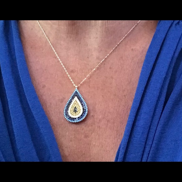 Evil eye necklace drop evil eye rose gold eye - Picture 6 of 6